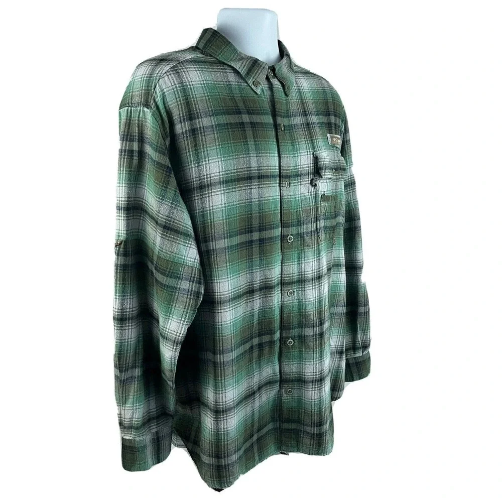 Columbia PHG Ventilated Hunting Shirt Men's Size XXL Hiking Green Long Sleeve‎